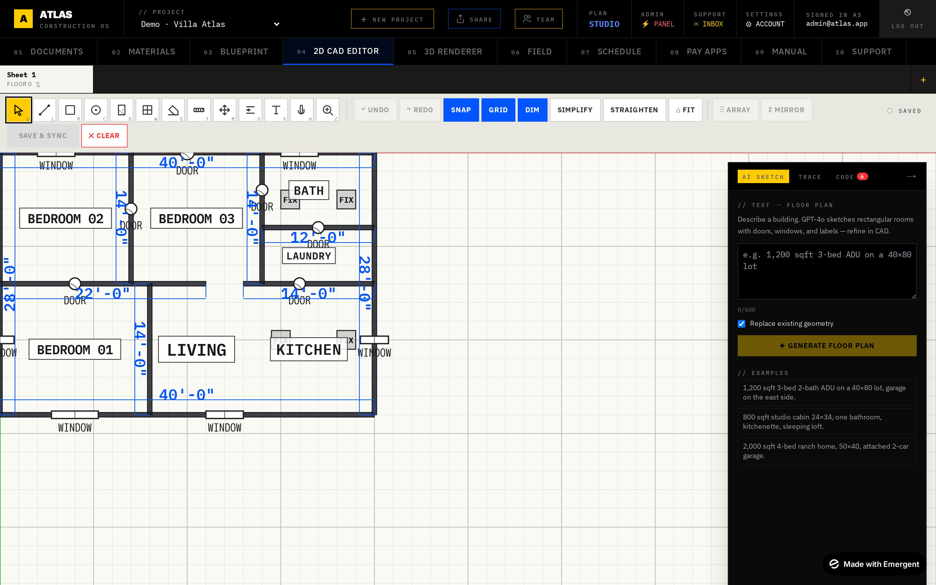 Atlas — 2D CAD Editor
